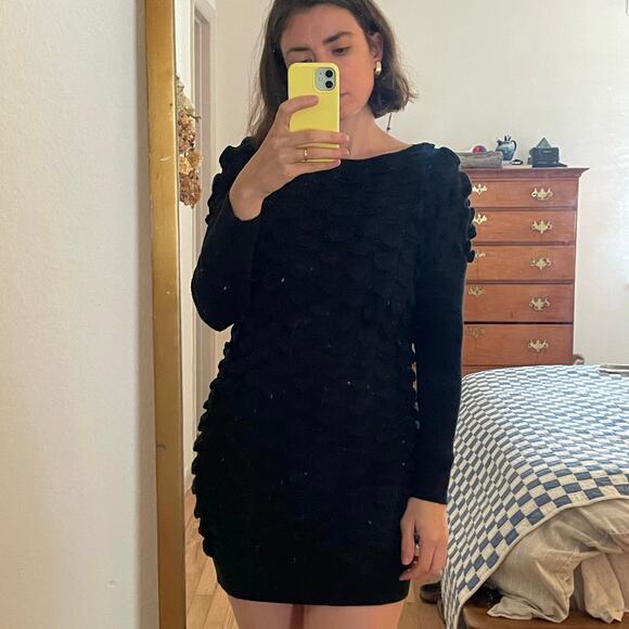 Missoni Y2K Black Bubble Knit Mini Dress - Picture 1 of 7